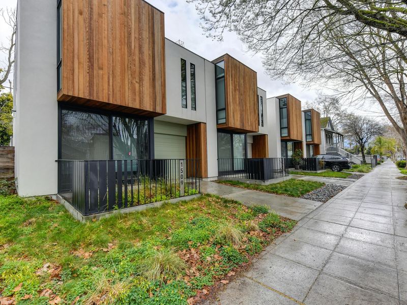 Freshly installed house siding